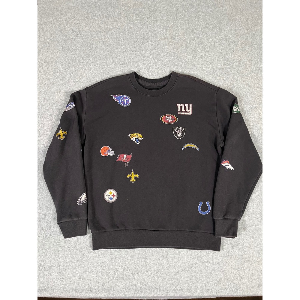 2022 NFL Team Apparel Sweatshirt Multi Logo Patch Giants Raiders 49ers Sz.Medium